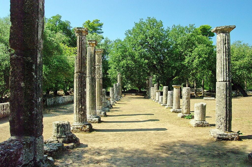 The Palaestra at Olympia, an ancient site devoted to athletic training