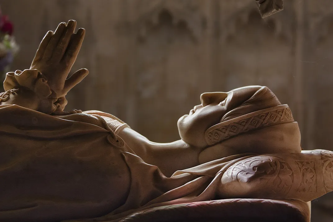 Detail of Catherine's tomb at Sudeley Castle