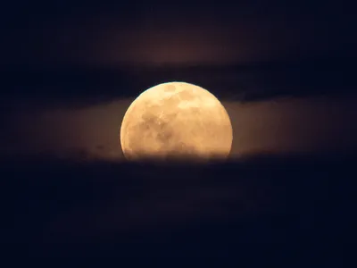 A supermoon rises in Washington, D.C., on March 9, 2020.