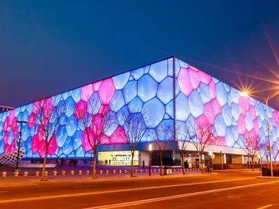 The National Aquatics Center is where Michael Phelps earned his eight gold medal during the 2008 Beijing Olympics. Today it's been transformed into the Happy Magic Water Cube, one of Asia’s largest waterparks.