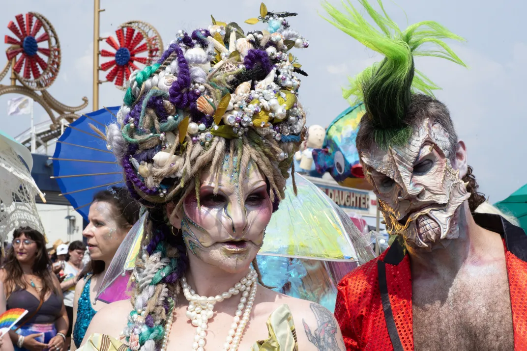 Two people in costume