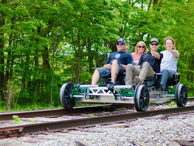 Located in Noblesville, Indiana, on the outskirts of Indianapolis, Nickel Plate Express offers both train rides and railbike tours.