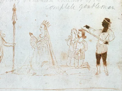 This drawing of a performance of Shakespeare's Titus Andronicus has given scholars an understanding of how blackface was used in Elizabethan England.