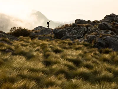 The mountain range is beloved for its challenging rock climbing and unusually varied terrain, from grassland and forest to rugged alpine rises.