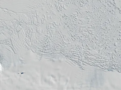 Thwaites Glacier as captured by the Copernicus Sentinel-2 mission, November 26, 2020.