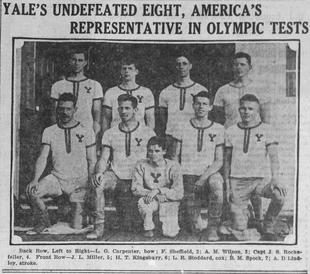 Benjamin Spock's Yale crew team photo